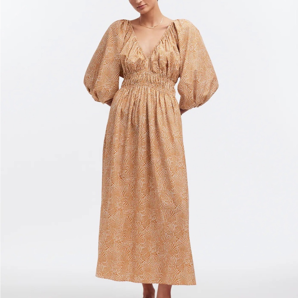 Madewell V-Neck Balloon-Sleeve Maxi Dress